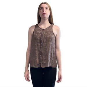 ❌SOLD❌

Chaser Women’s Medium Button-Down Tank Top Geometric Earth Toned Style